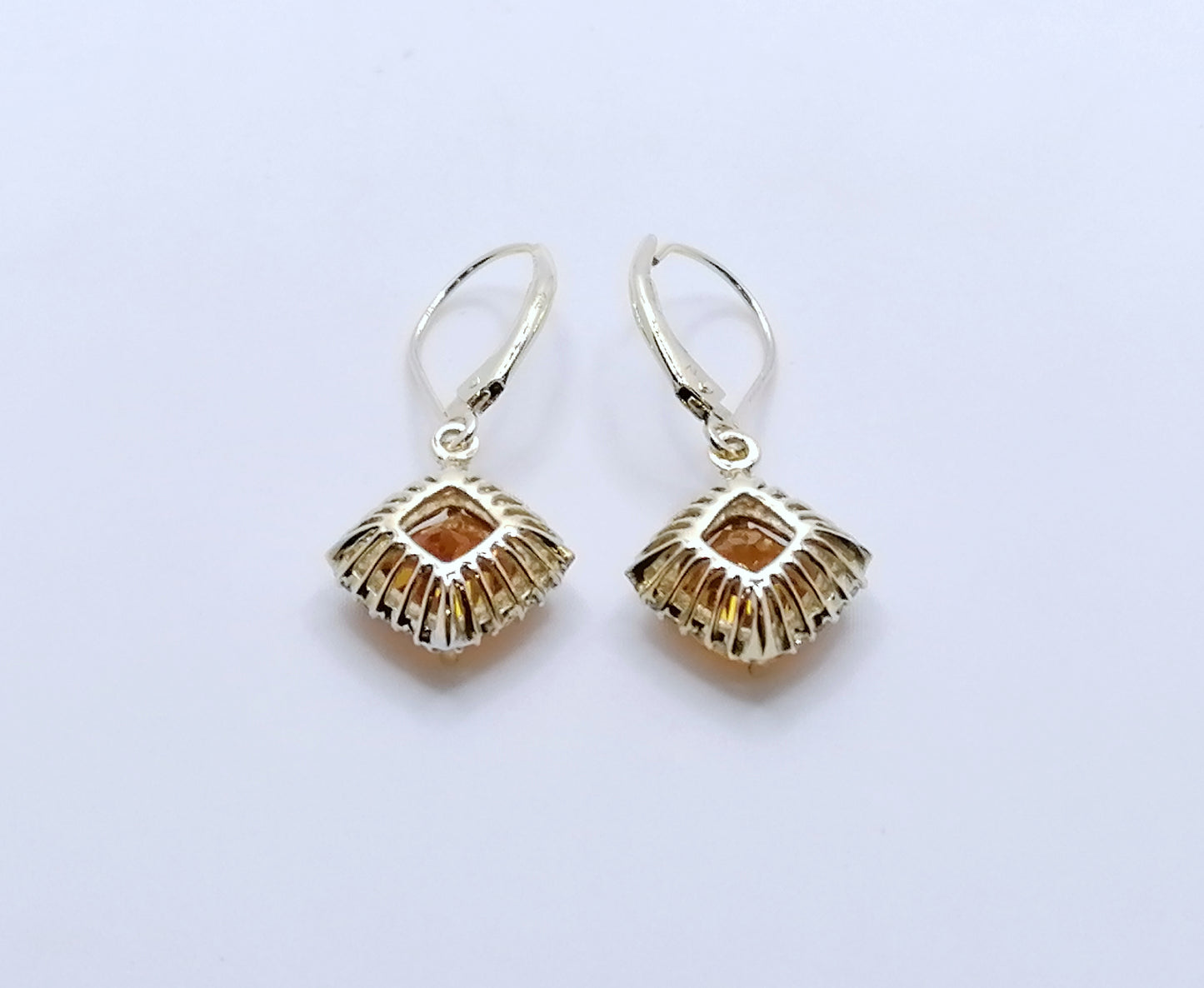 Ohrringe 375er Gold mit Citrin und Zirkon