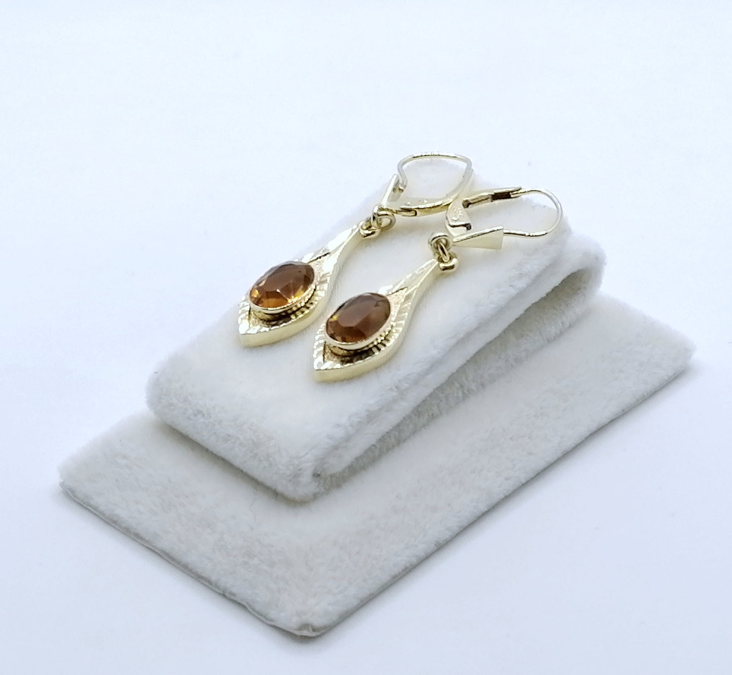 Ohrringe 585er Gold mit Citrin