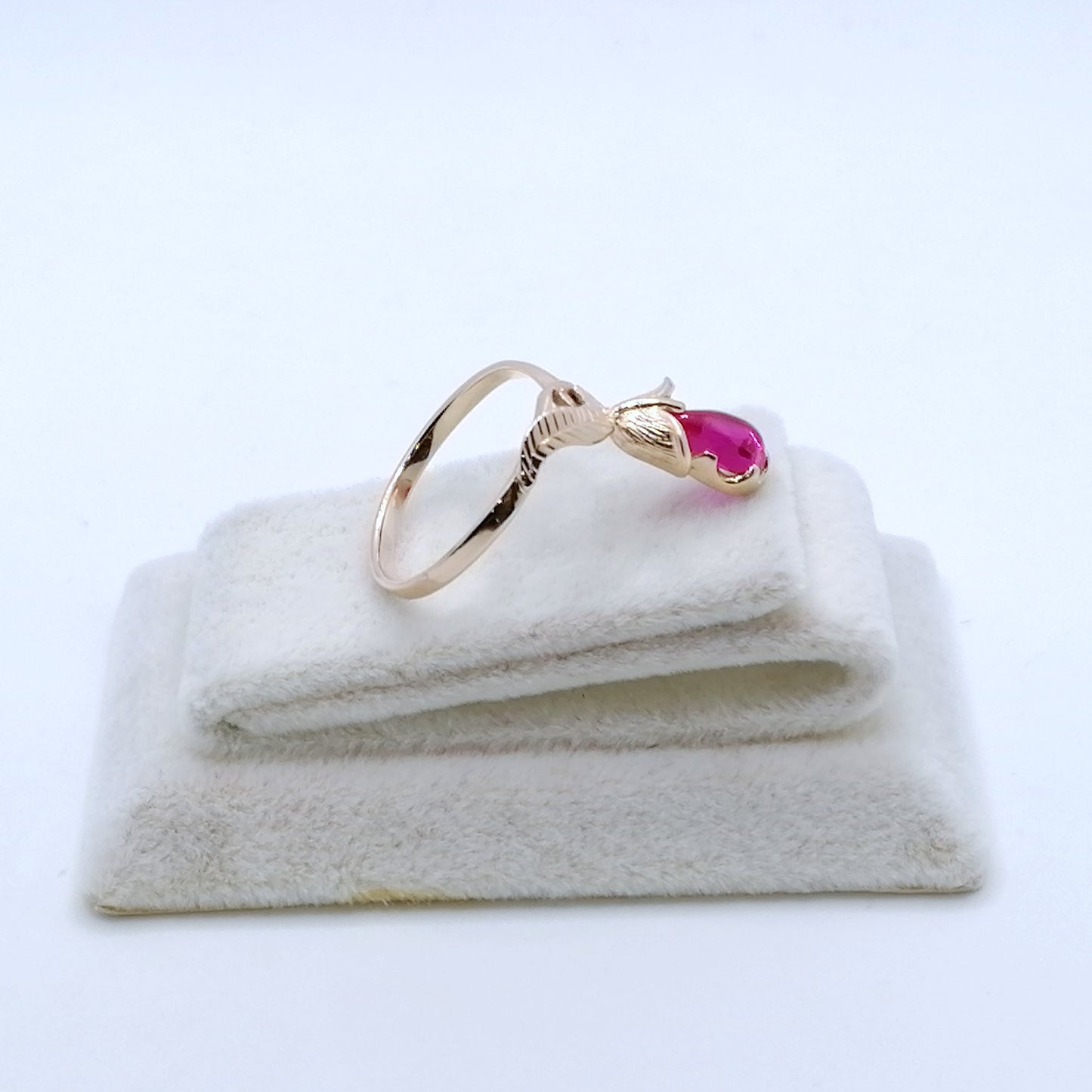 Ring Rotgold 583er Sowjet UdSSR Goldring mit Rubin