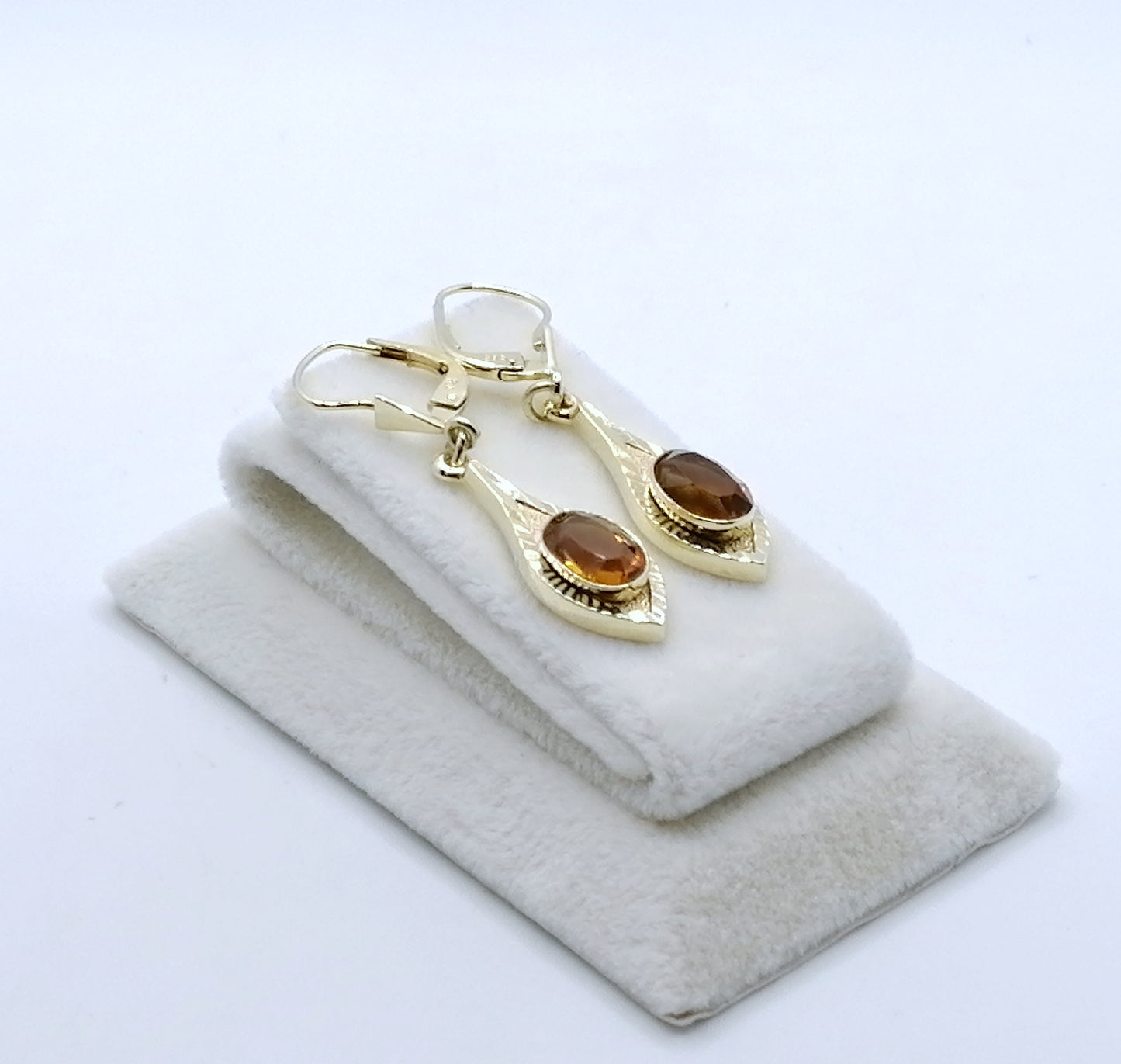 Ohrringe 585er Gold mit Citrin