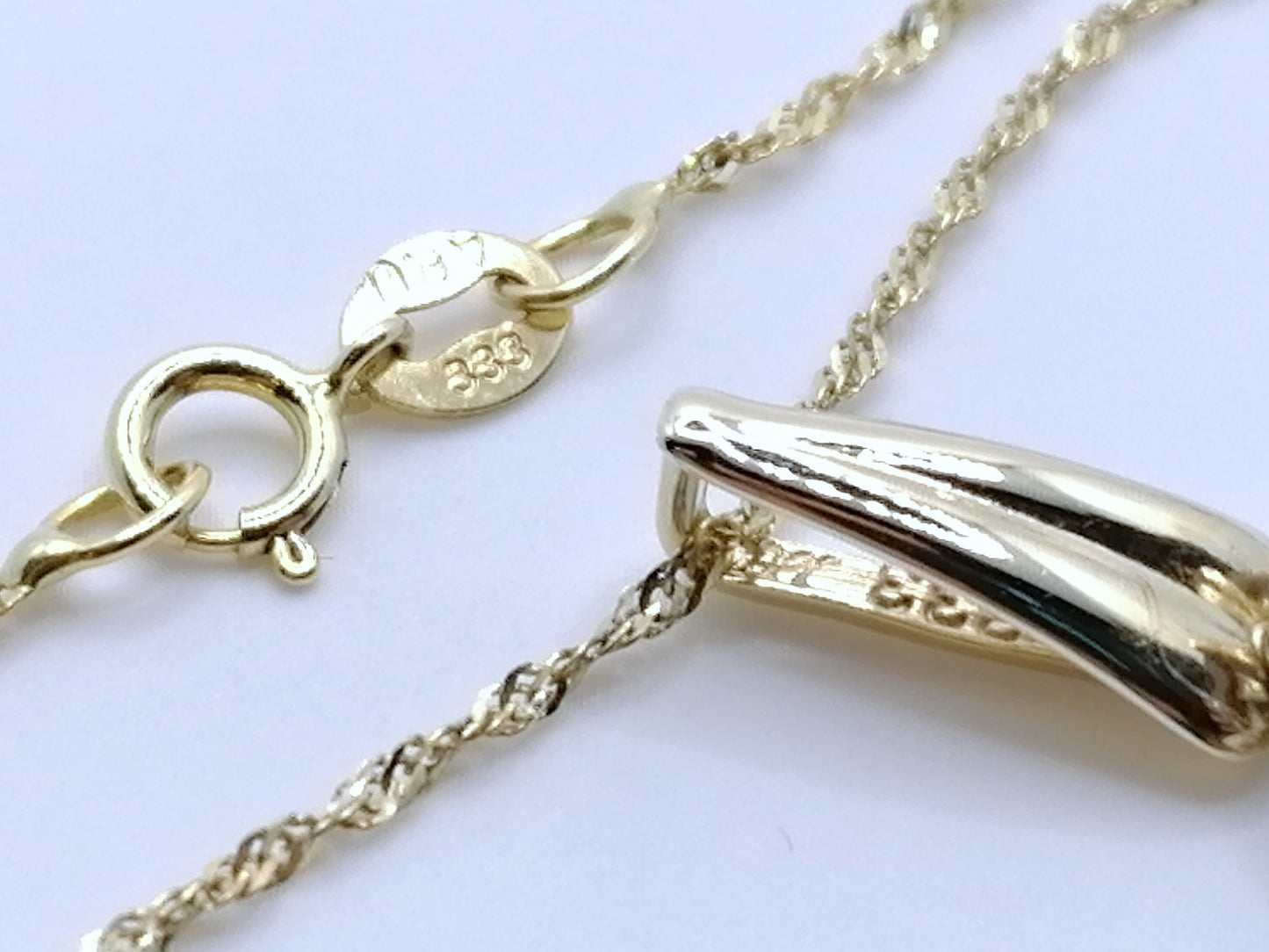 Halskette Gold 333 mit Rauchquarz Anhänger