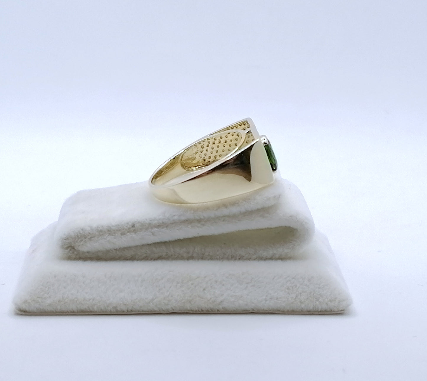 Ring Gold 375er mit Diopsid Siegelring Gr. 63