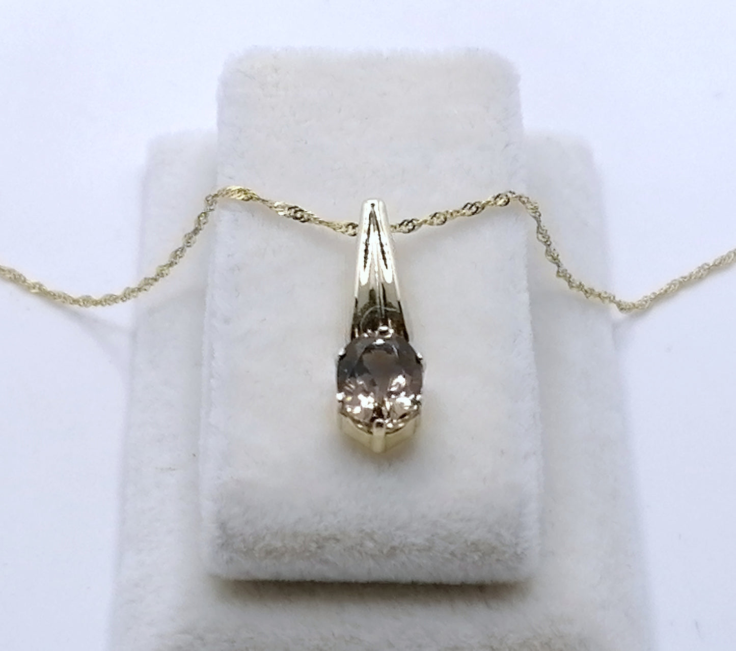 Halskette Gold 333 mit Rauchquarz Anhänger