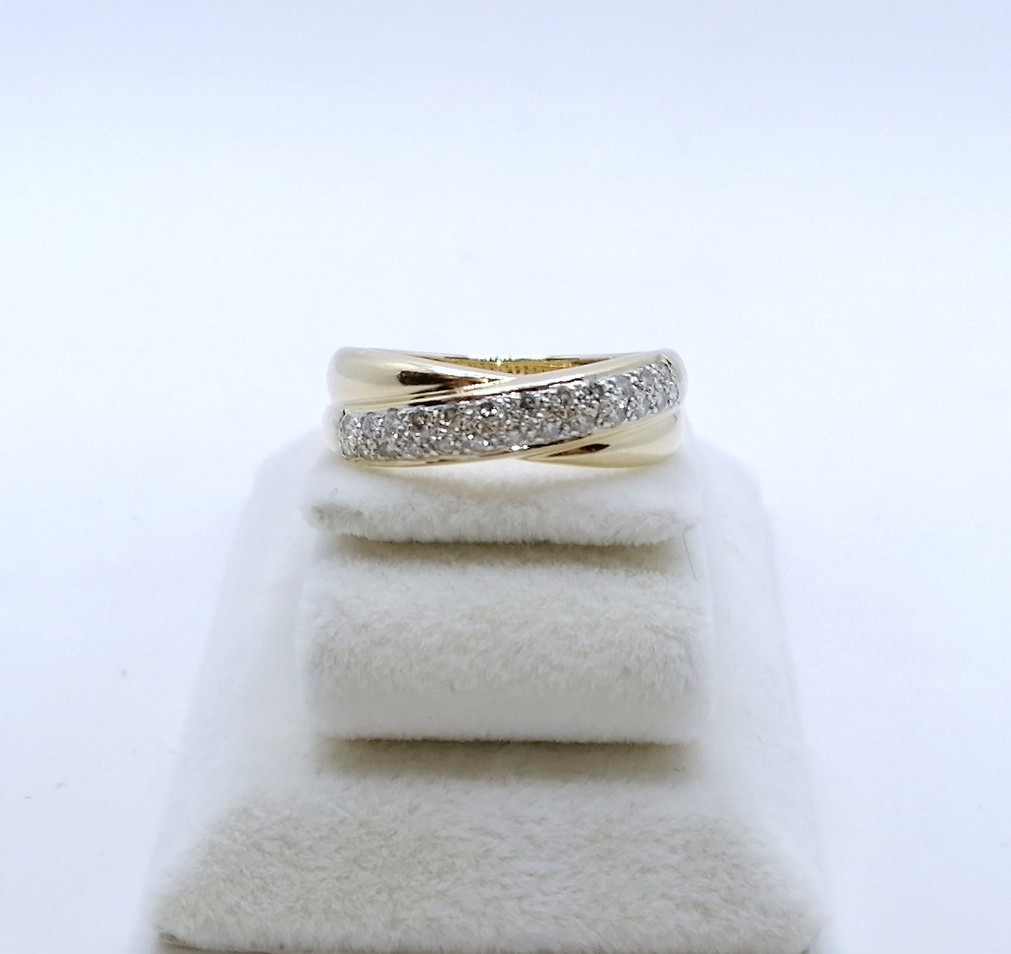 Ring Gold 585er mit funkelnden Diamanten Gr. 57