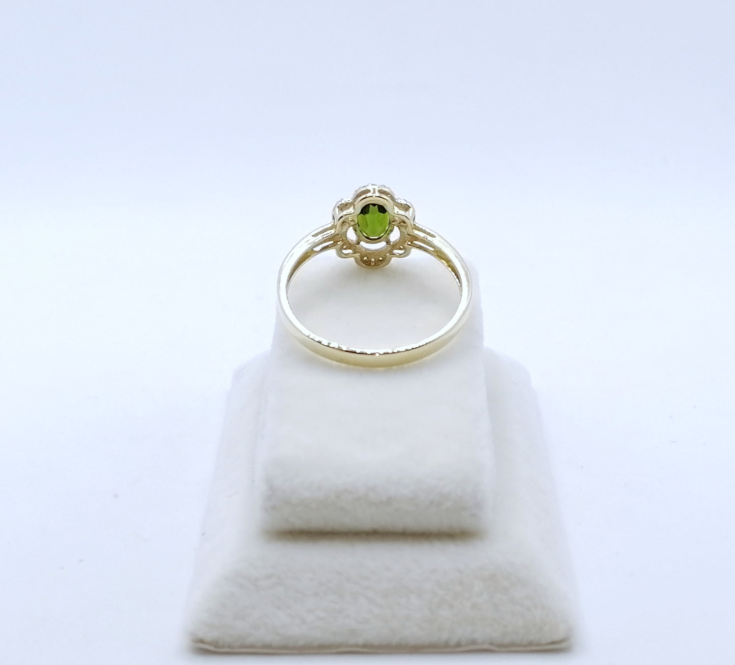 Ring Gold 375er mit Diopsid und Zirkonen Harry Ivens