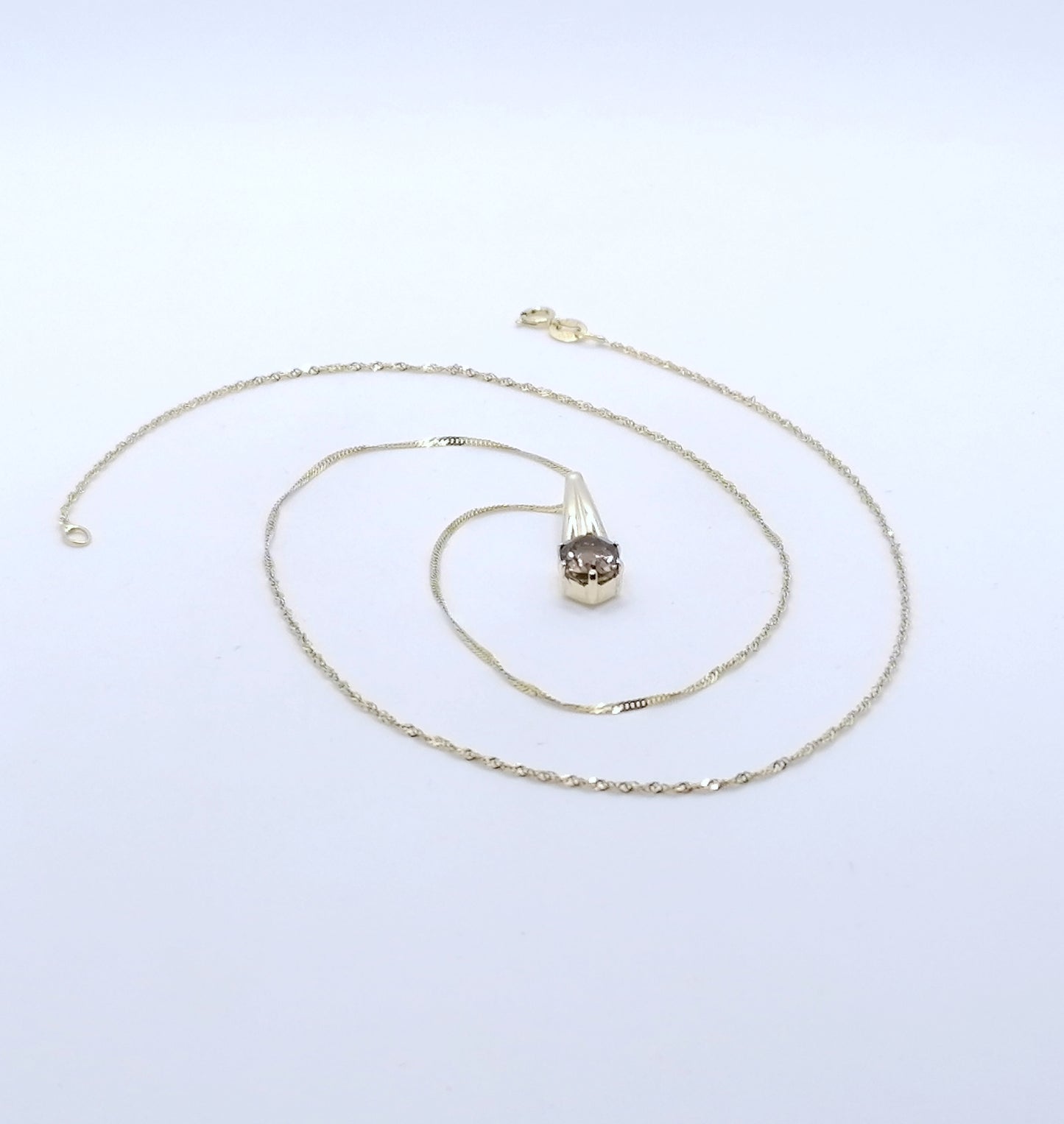 Halskette Gold 333 mit Rauchquarz Anhänger
