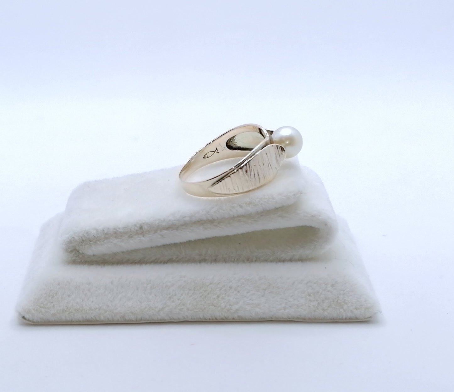 Ring Gold 333er vintage Perlenring Gr. 52
