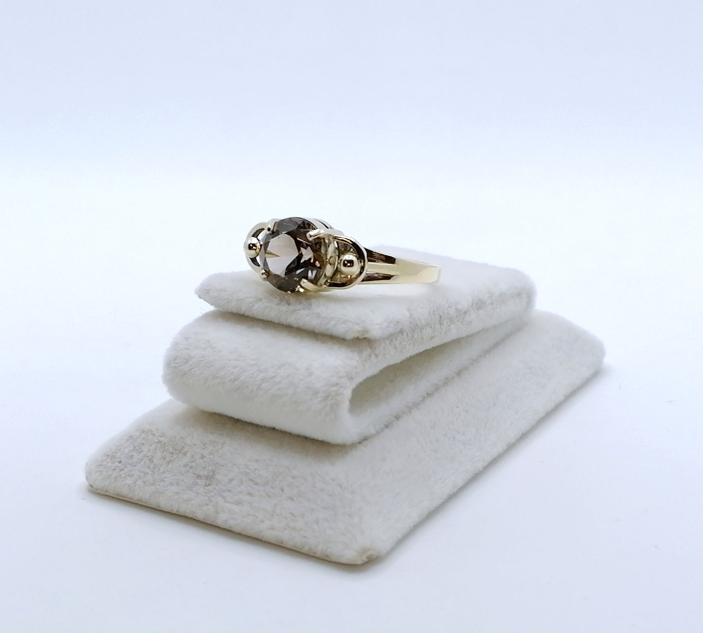 Ring Gold 585er mit Rauchquarz Gr. 60