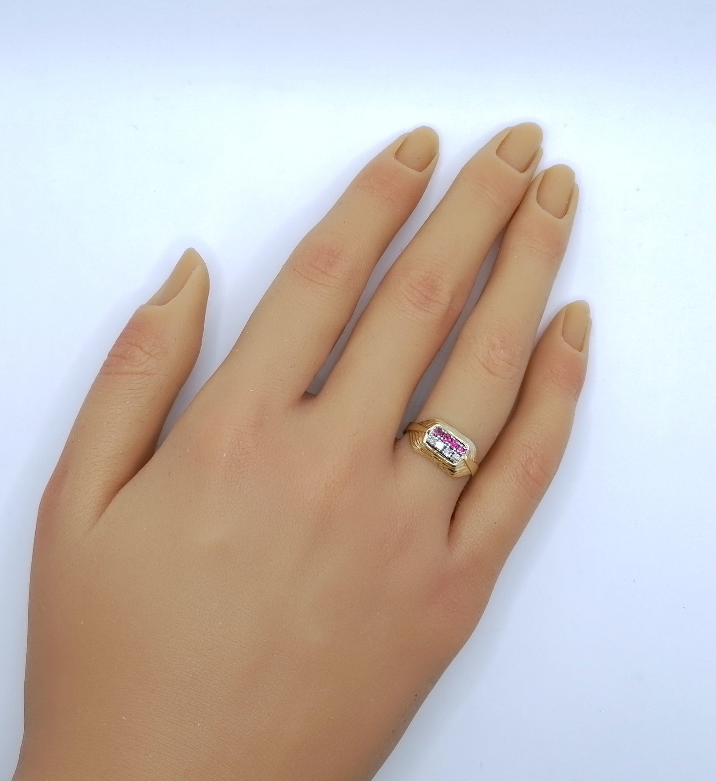 Ring Gold 585er mit Rubinen und Brillanten Gr. 50
