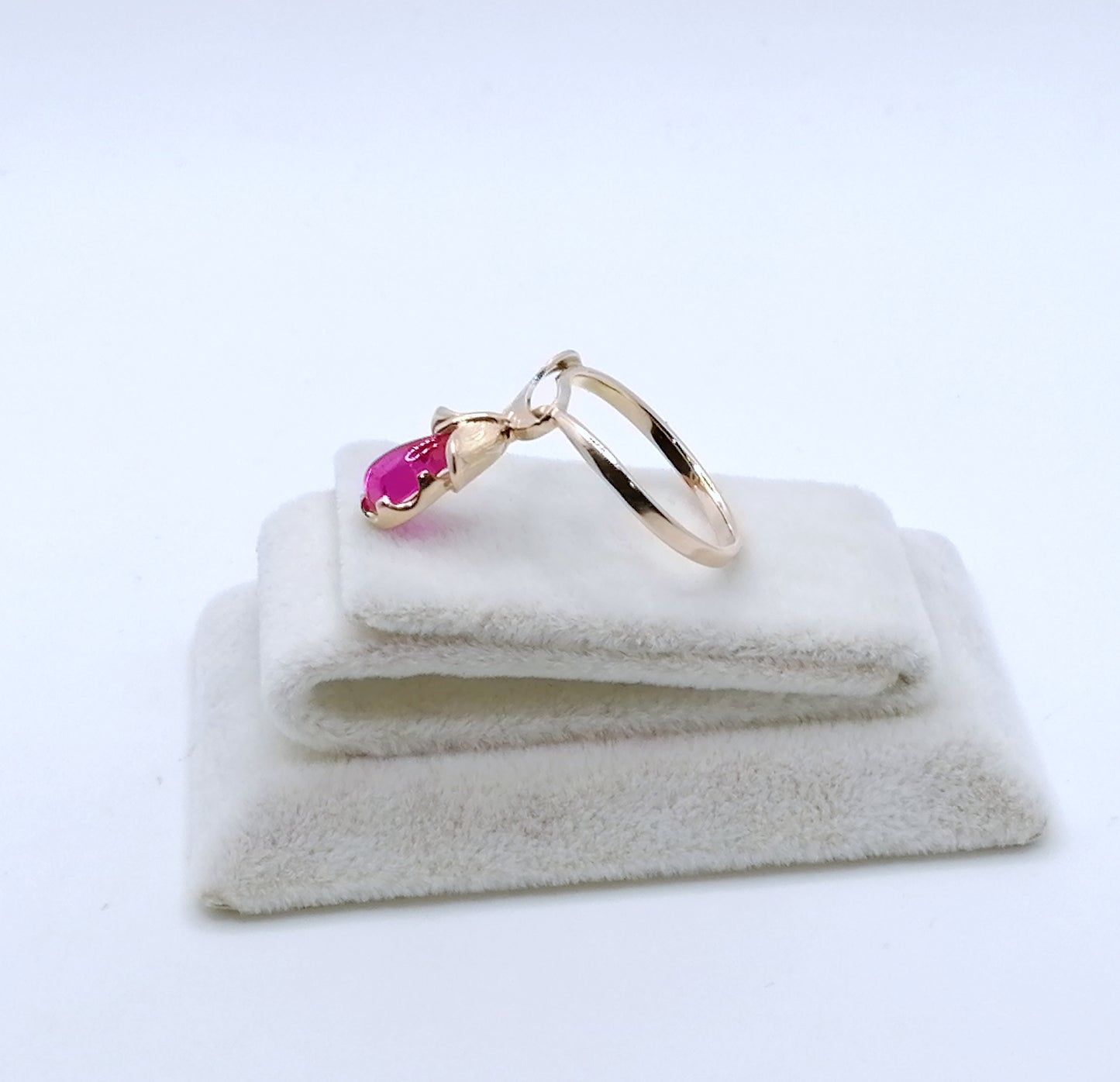 Ring Rotgold 583er Sowjet UdSSR Goldring mit Rubin