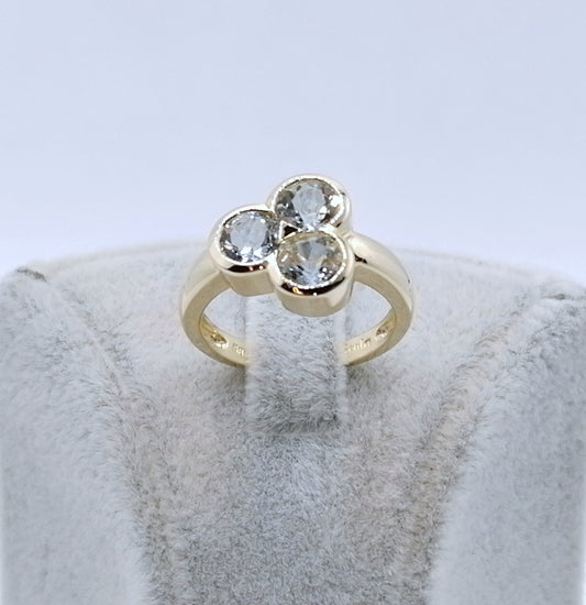 Ring Gold 585er mit Aquamarin Gr. 50