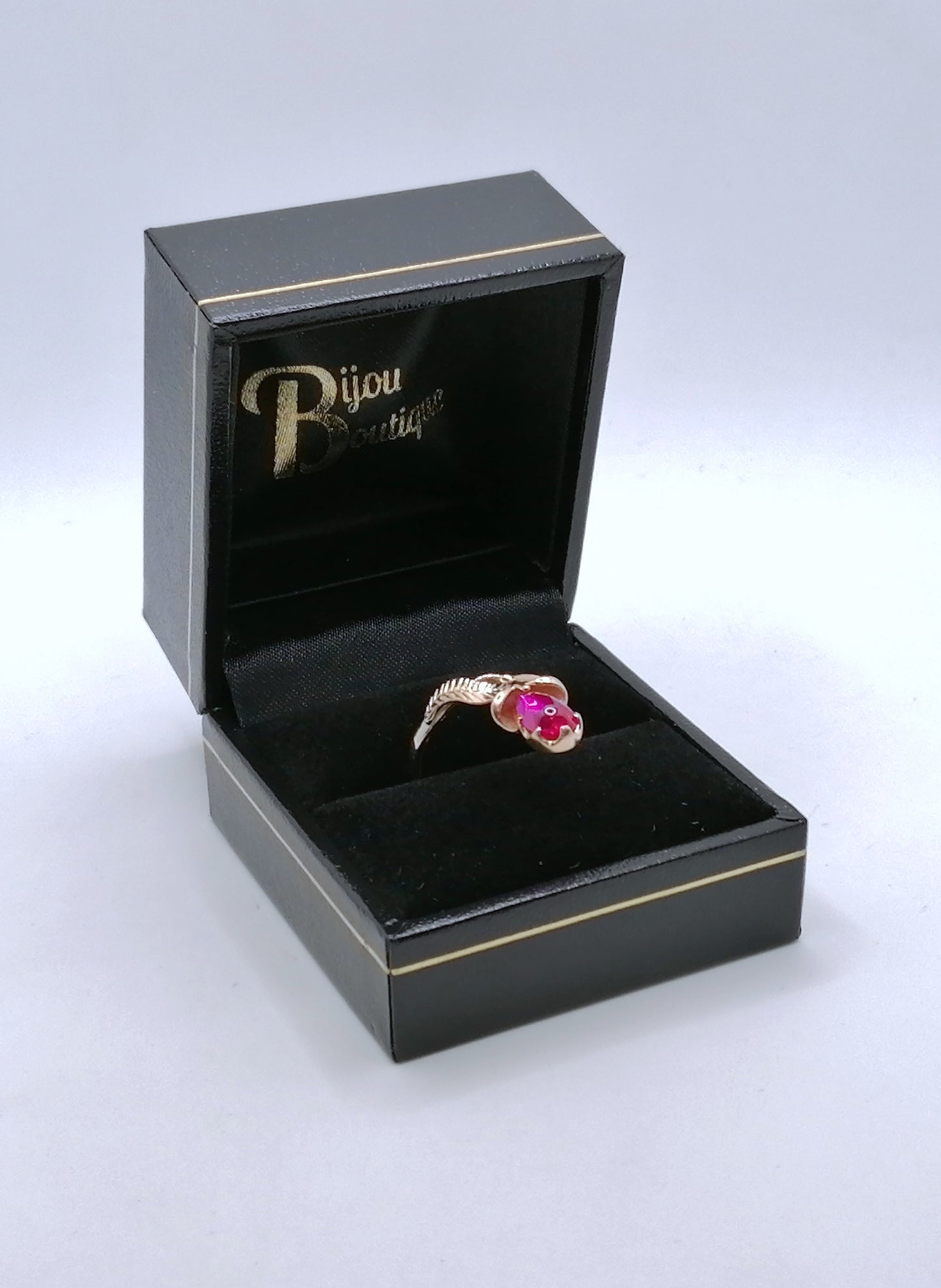 Ring Rotgold 583er Sowjet UdSSR Goldring mit Rubin