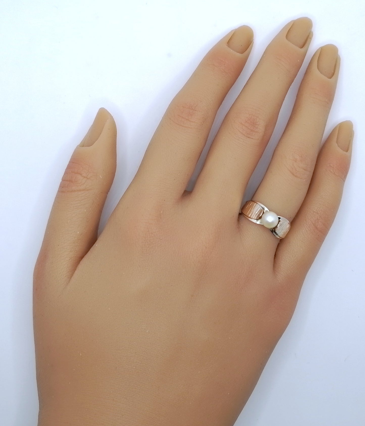 Ring Gold 333er vintage Perlenring Gr. 52
