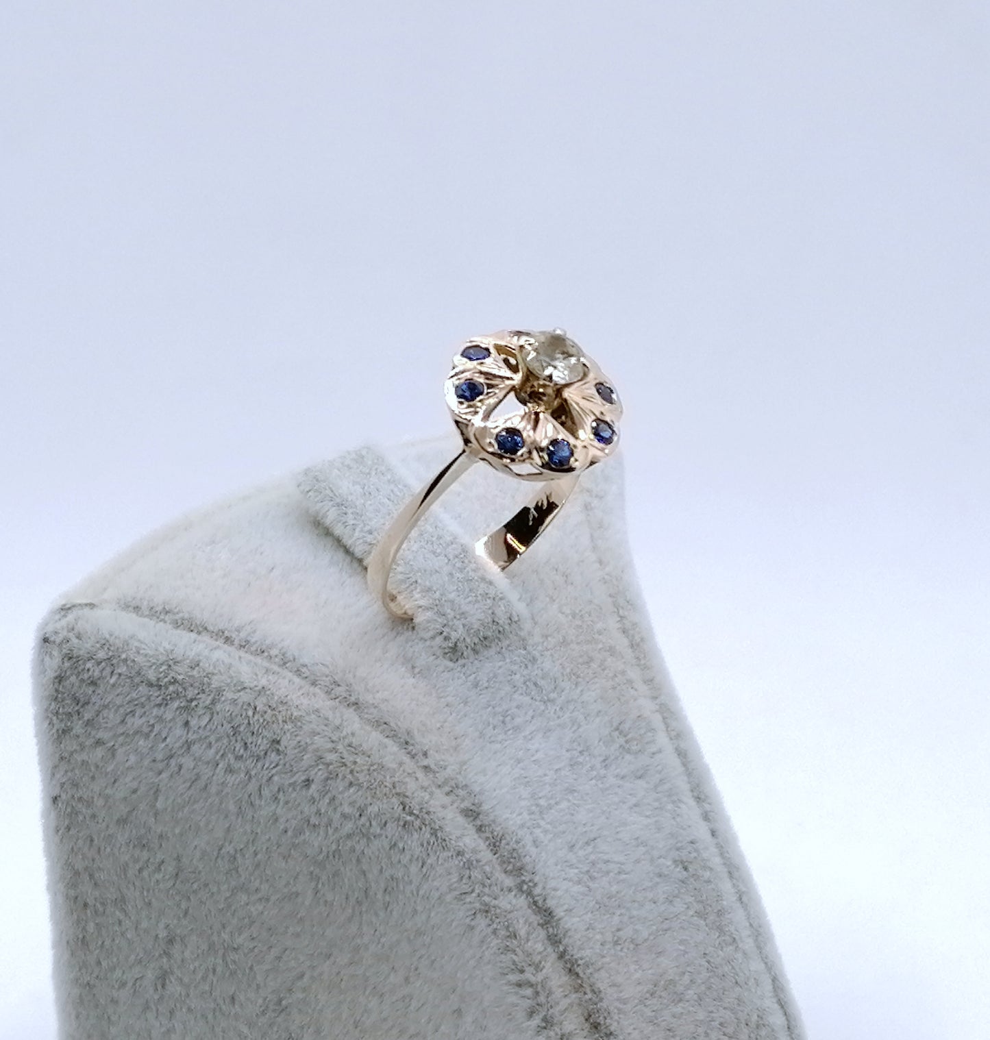 Ring Rotgold 585er mit Spinell Gr. 58