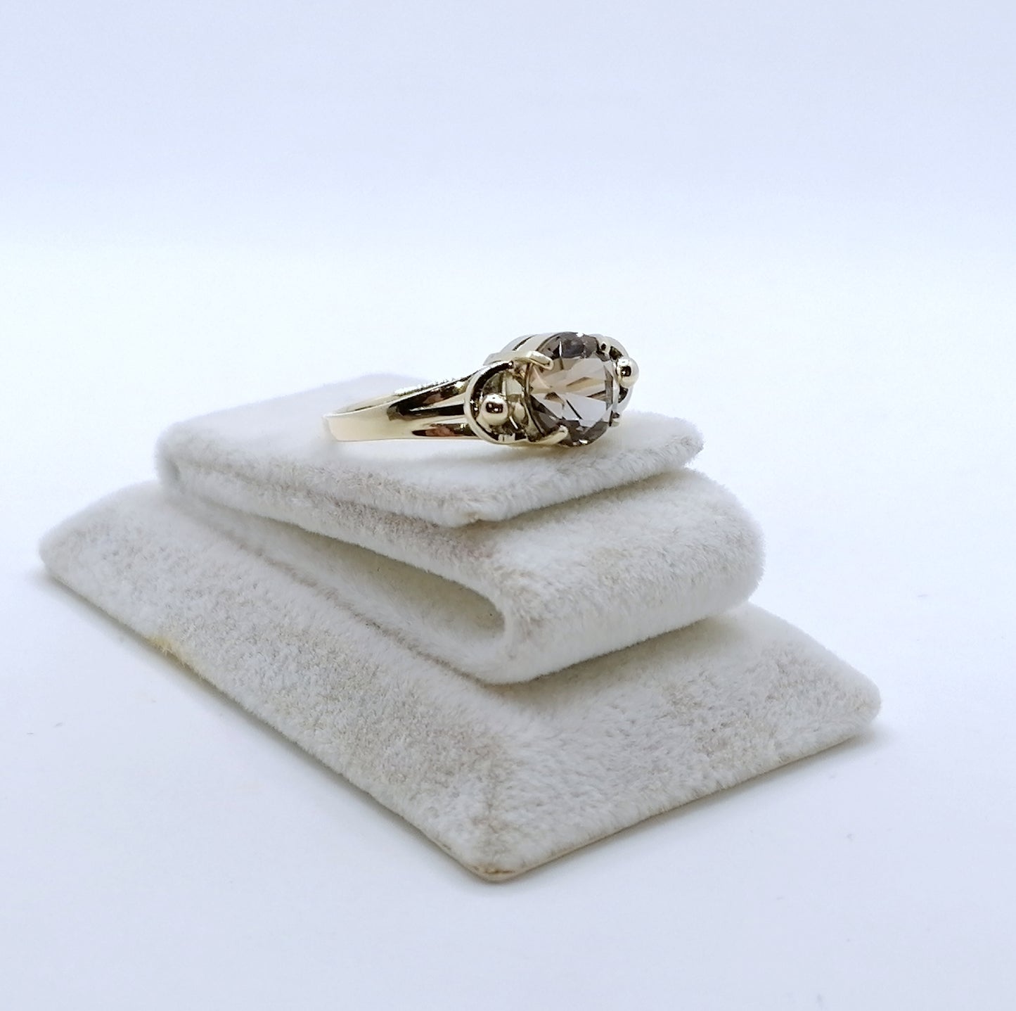 Ring Gold 585er mit Rauchquarz Gr. 60