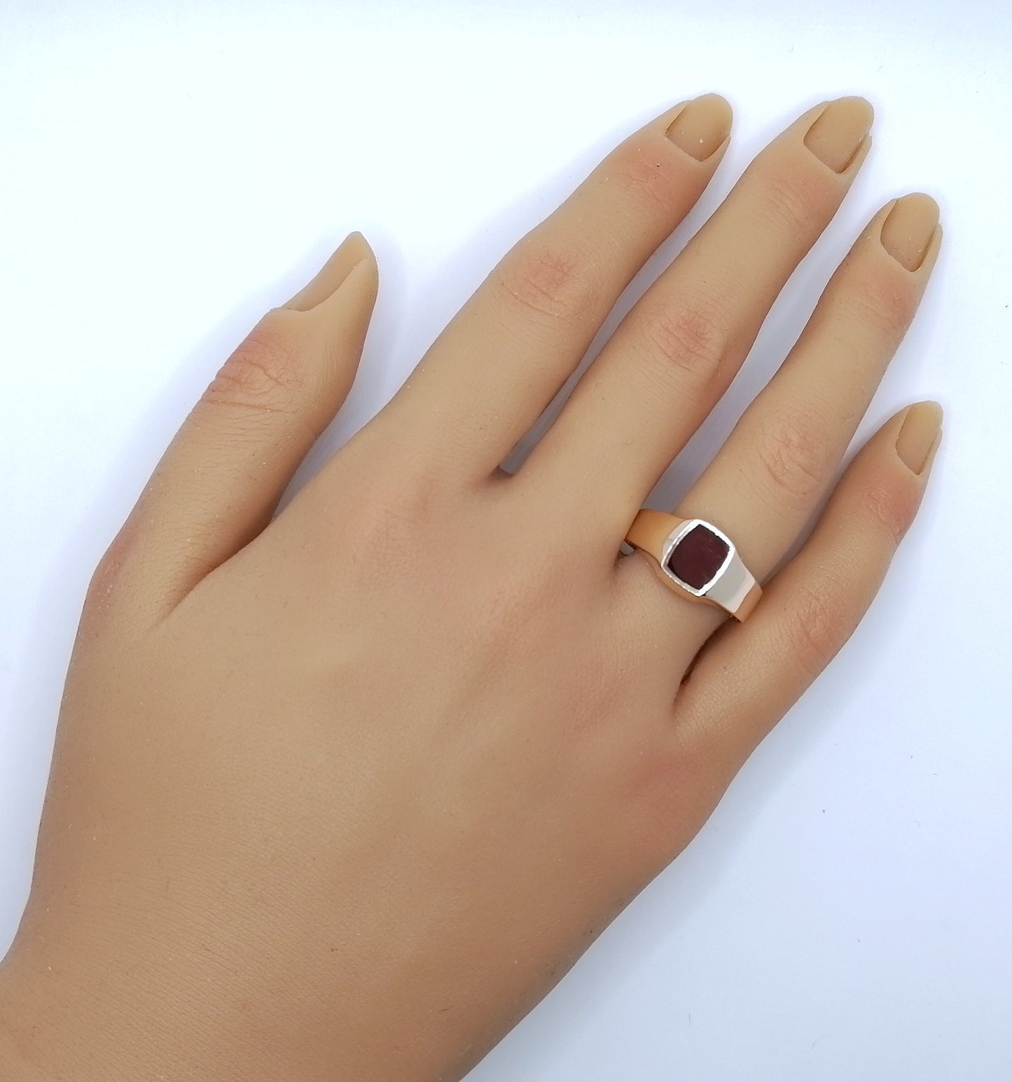 Ring Rotgold 333er mit Karneol Platte Siegelring Gr. 66