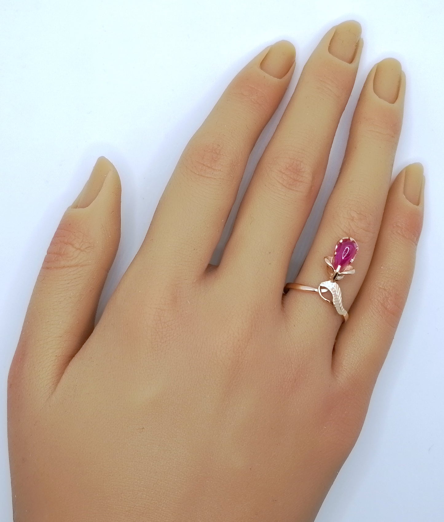 Ring Rotgold 583er Sowjet UdSSR Goldring mit Rubin