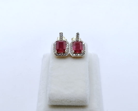 Ohrringe Gold 375er mit Spinell und Zirkonen