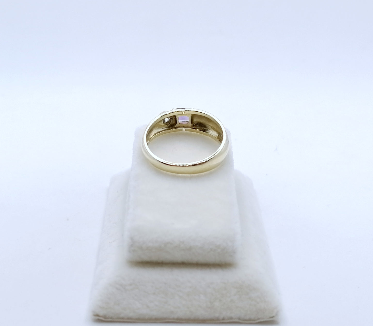 Ring Gold 333er mit Amethyst und Zirkonia Gr. 54