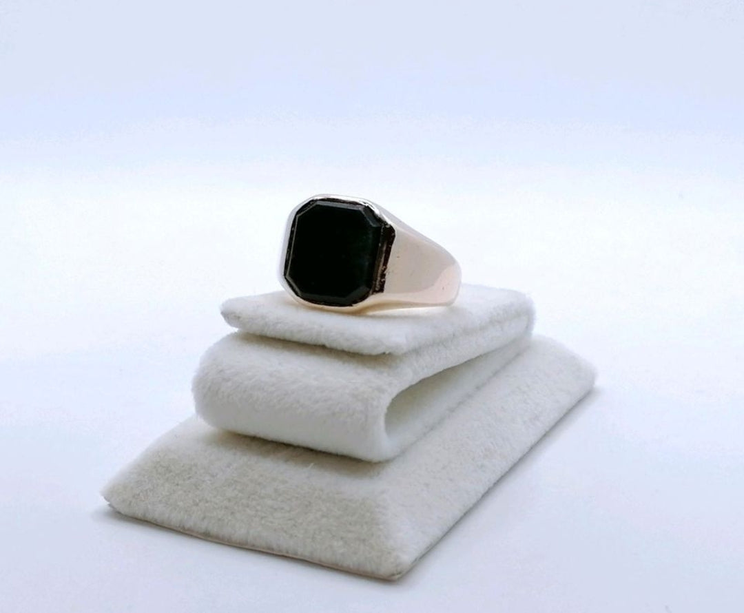 Vintage Ring Gold 585er Siegelring mit Heliotrop Gr. 60