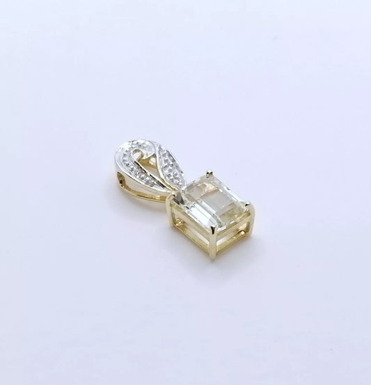 Anhänger Gold 375er mit Kunzit und Diamanten