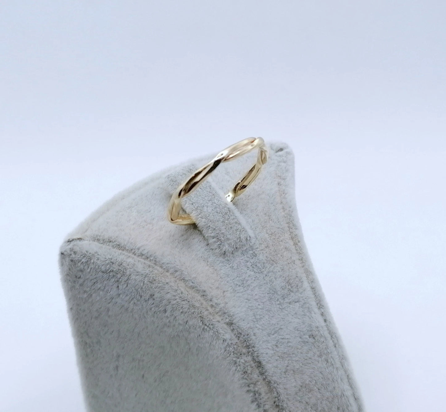 Gold Seilring Kordelring, 585er Goldring Damenring Bandring