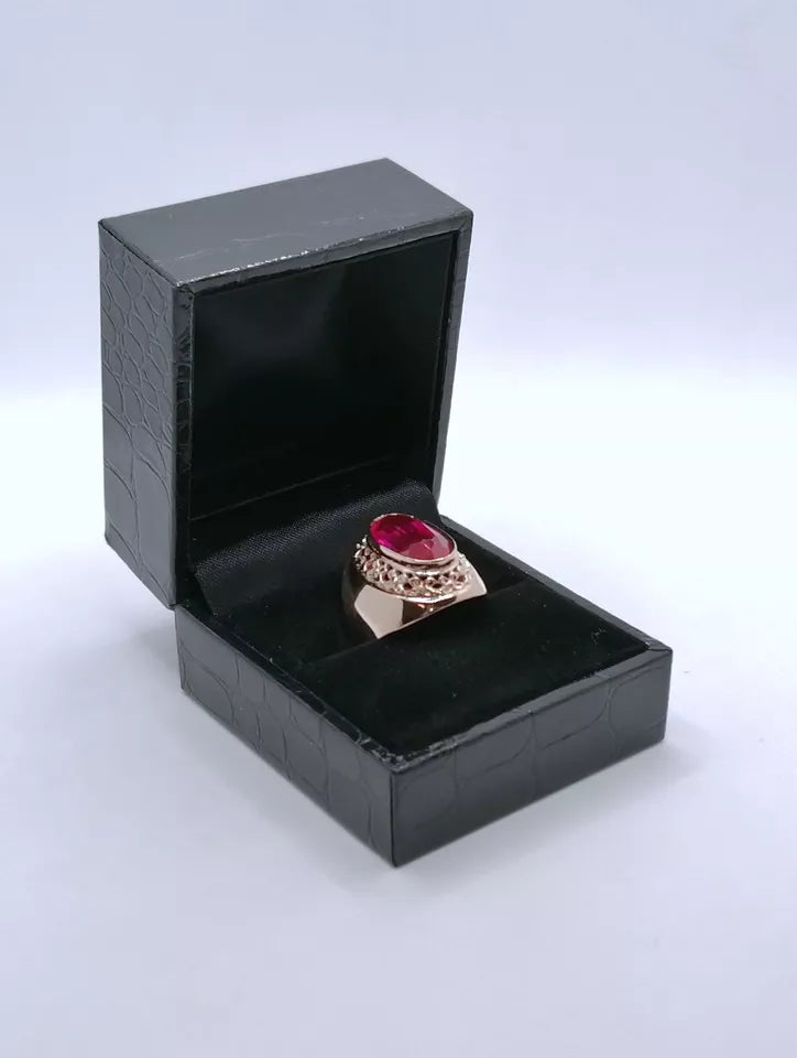 Ring Rotgold 583er Sowjet UdSSR Goldring mit Rubin Gr. 60