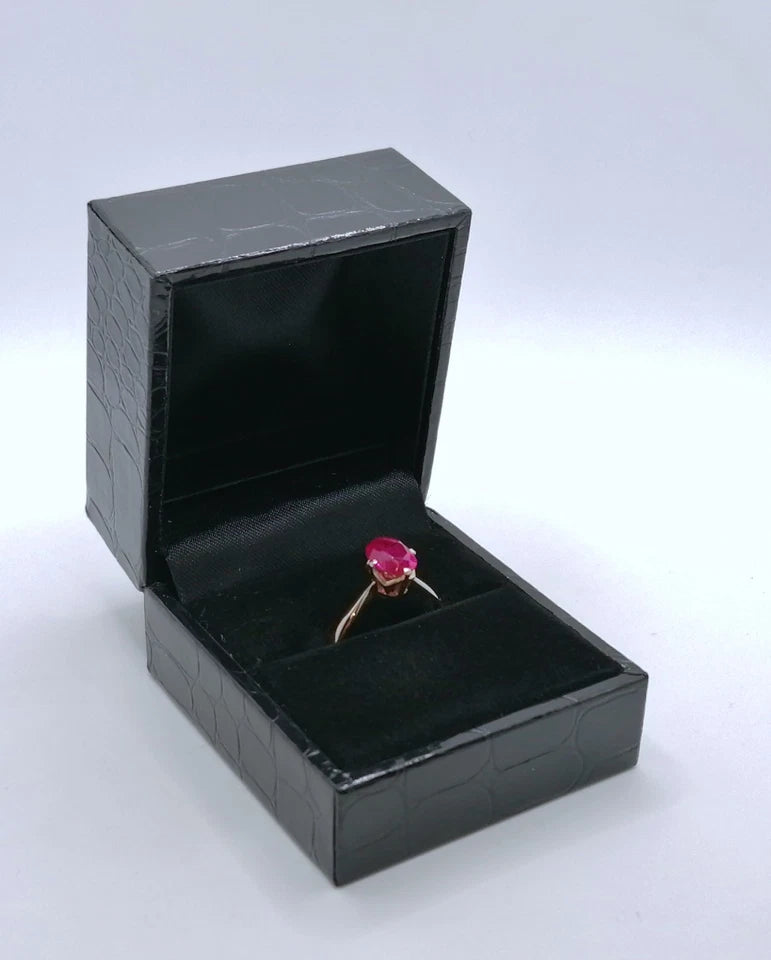 Ring Rotgold 583er Sowjet UdSSR Goldring mit Rubin Gr. 53