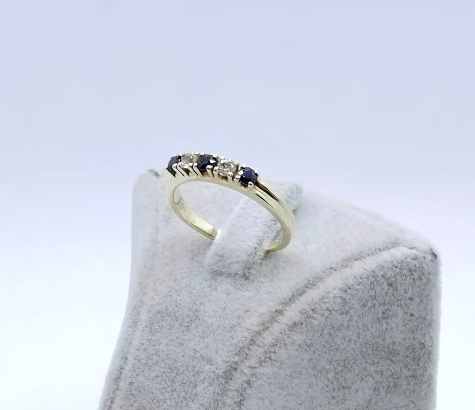 Ring Gold 585er mit Saphir und Spinell Gr. 55