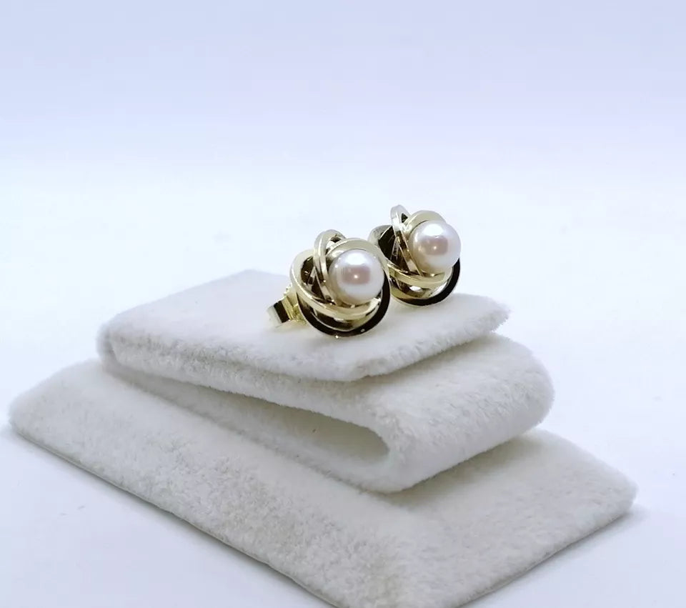 Perlen Ohrringe Gold 585er Ohrstecker