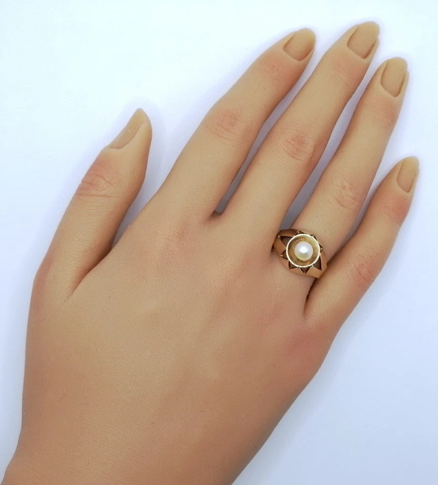 Ring Gold 333er Perlenring Gr. 56
