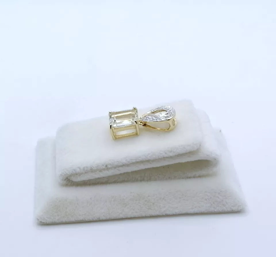 Anhänger Gold 375er mit Kunzit und Diamanten