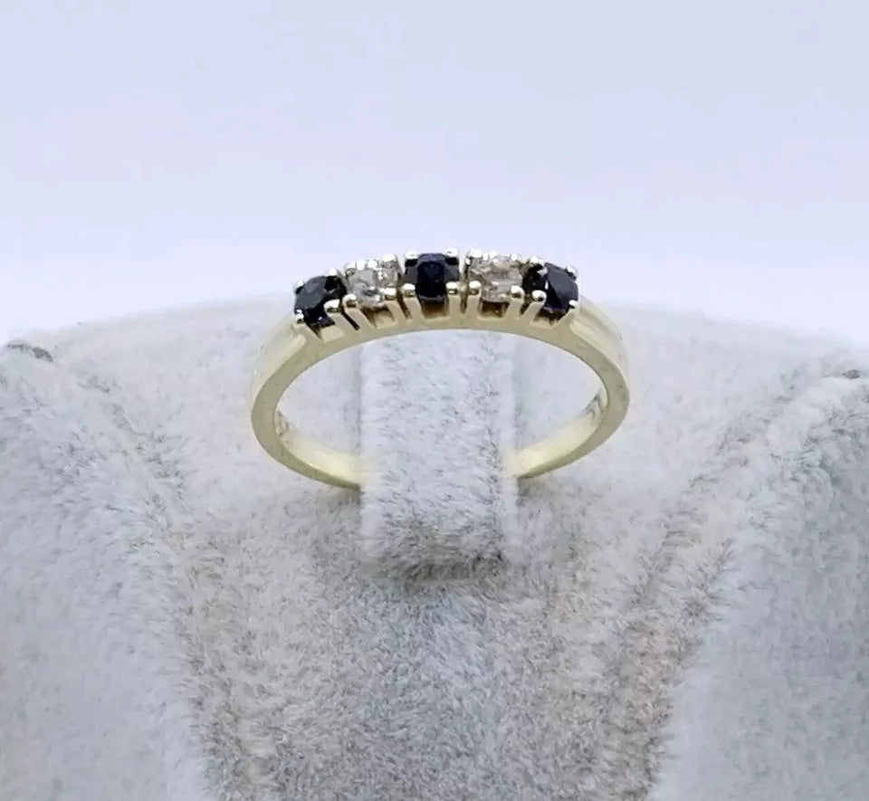 Ring Gold 585er mit Saphir und Spinell Gr. 55