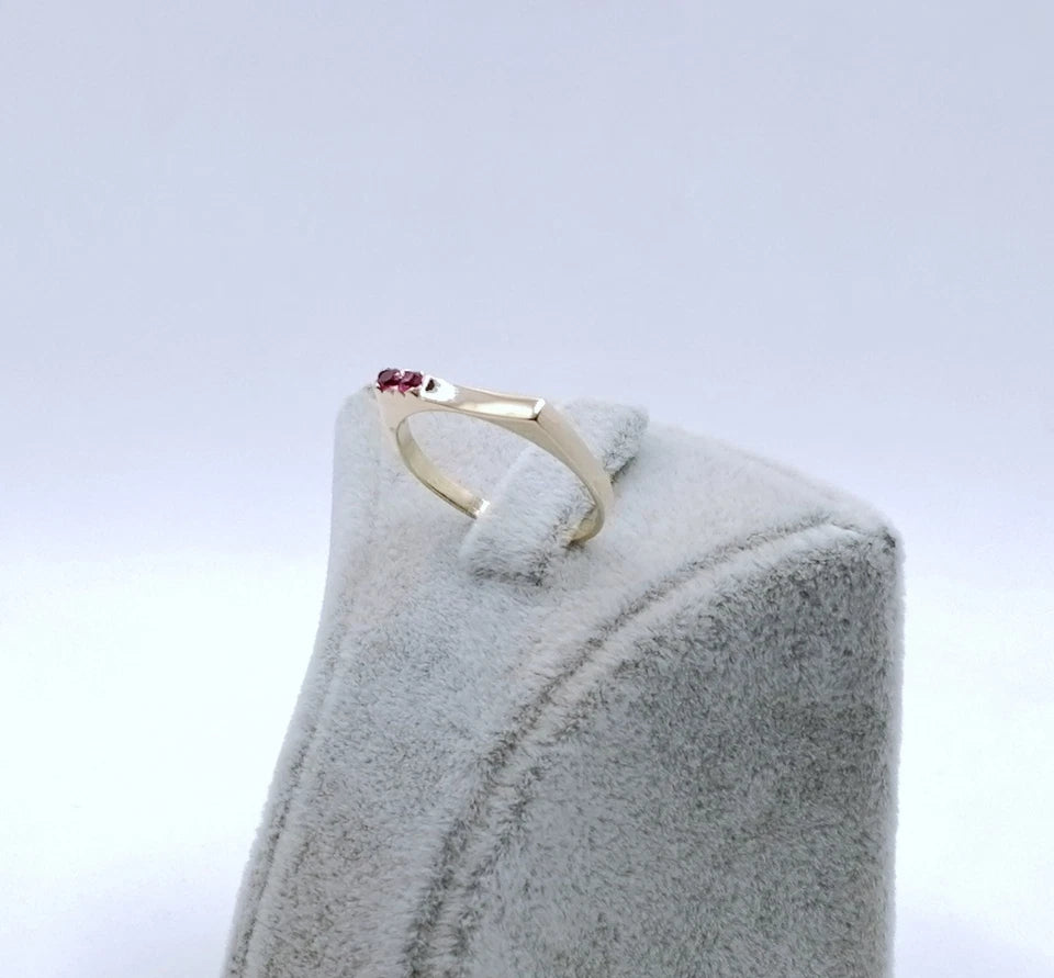 Ring Gold 585er mit Rubin Gr. 53