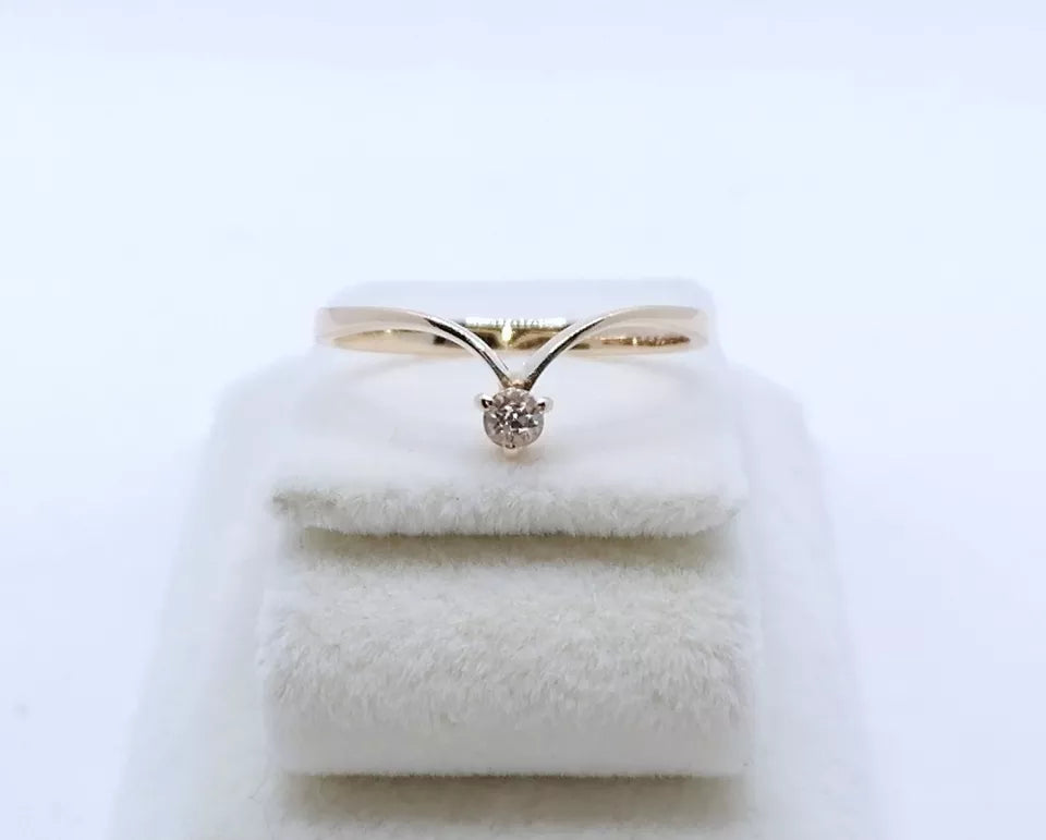 Ring Rotgold 585er mit Zirkon Gr. 57