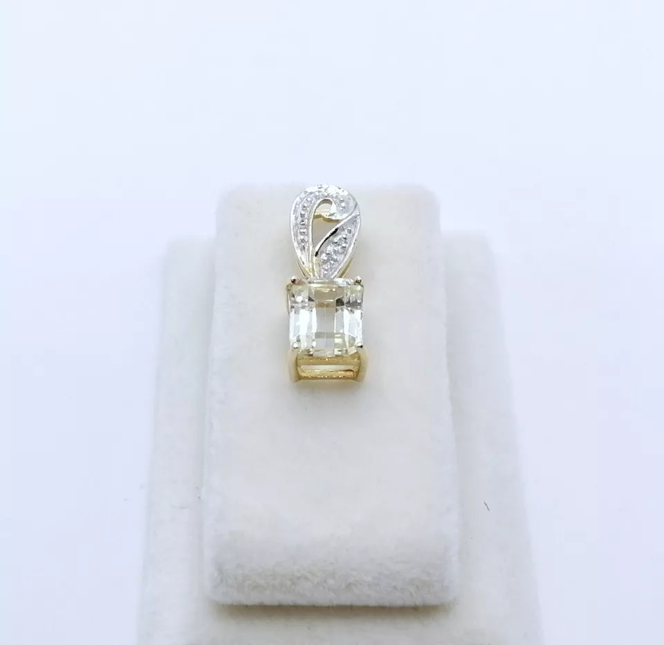 Anhänger Gold 375er mit Kunzit und Diamanten