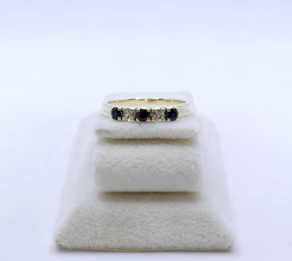 Ring Gold 585er mit Saphir und Spinell Gr. 55