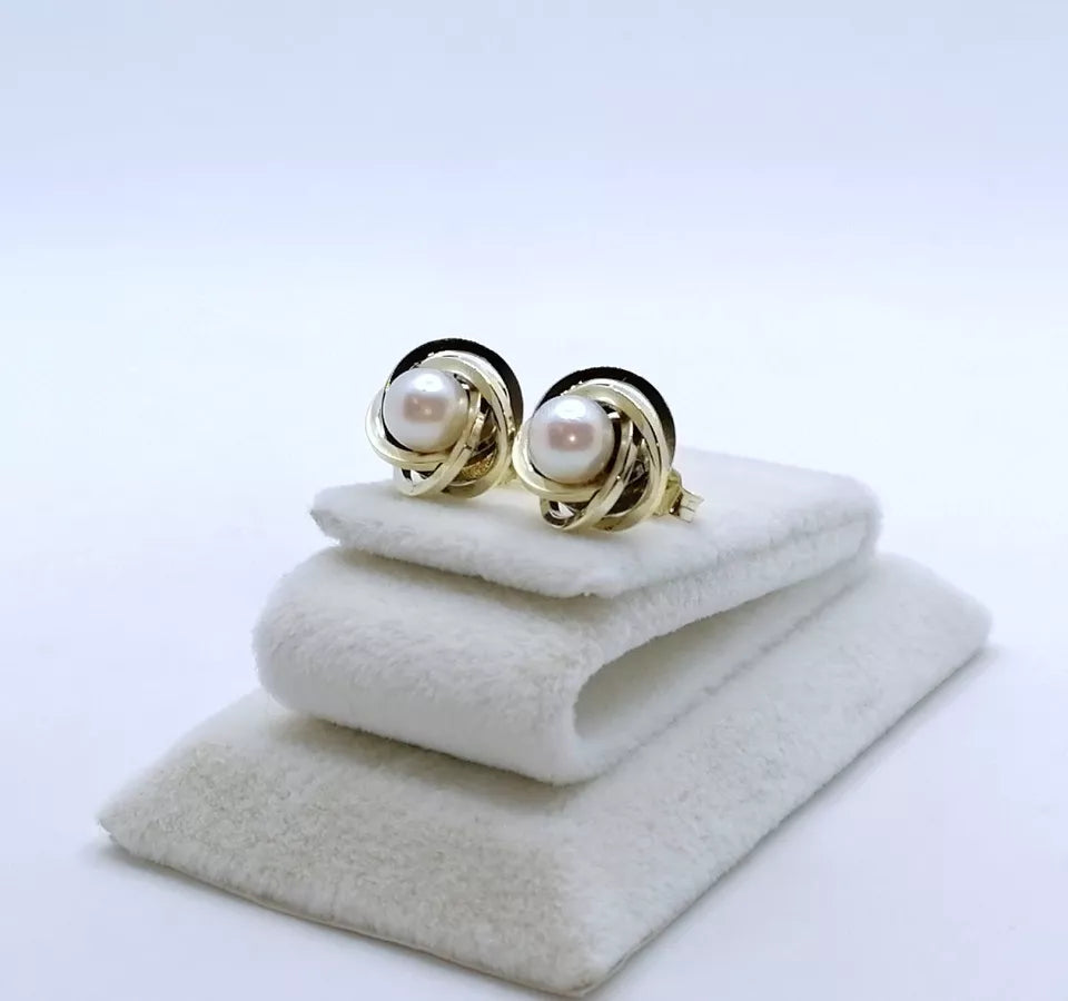 Perlen Ohrringe Gold 585er Ohrstecker
