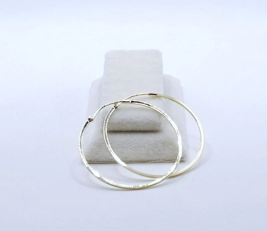 Creolen Gold 585er Gelbgold feine Ohrringe