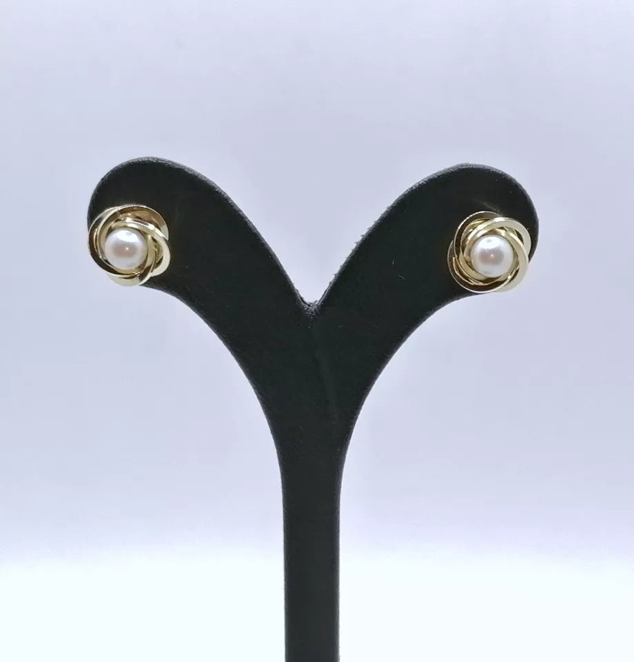 Perlen Ohrringe Gold 585er Ohrstecker