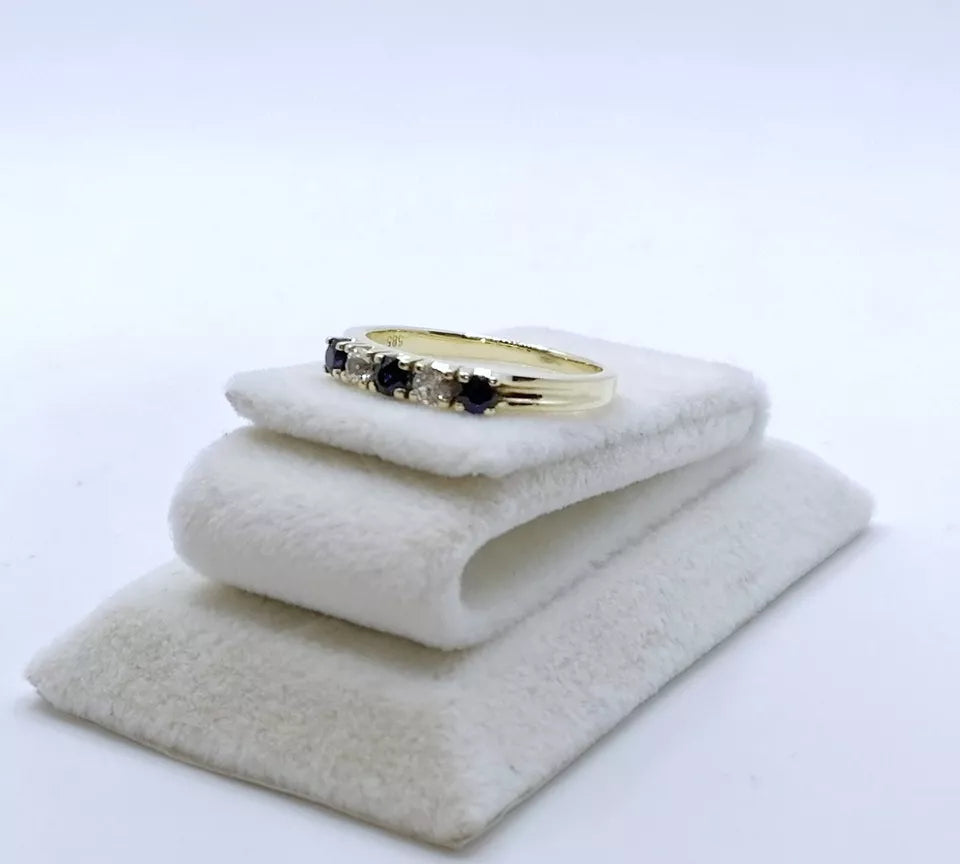 Ring Gold 585er mit Saphir und Spinell Gr. 55