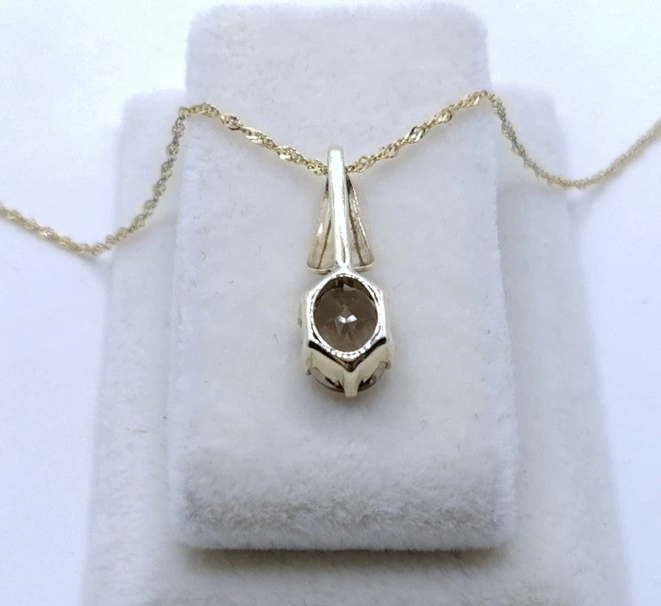 Halskette Gold 333 mit Rauchquarz Anhänger