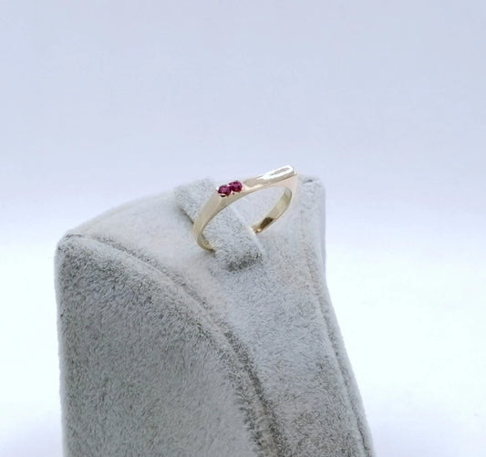 Ring Gold 585er mit Rubin Gr. 53