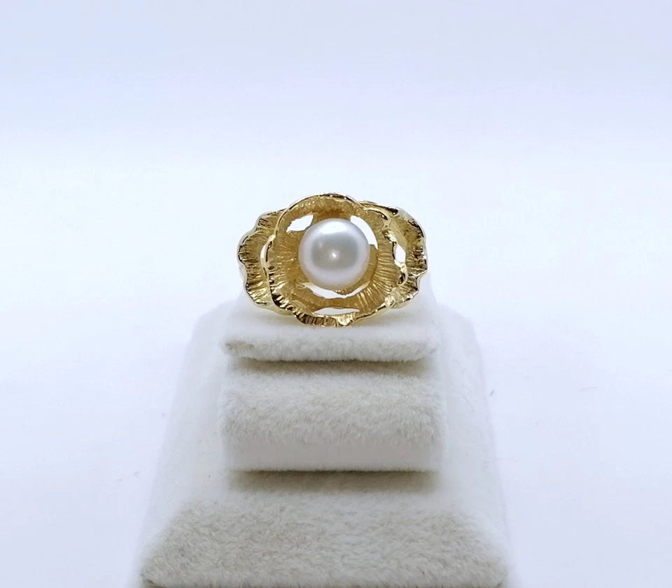 Ring Gold 375er Perlenring Gr. 57