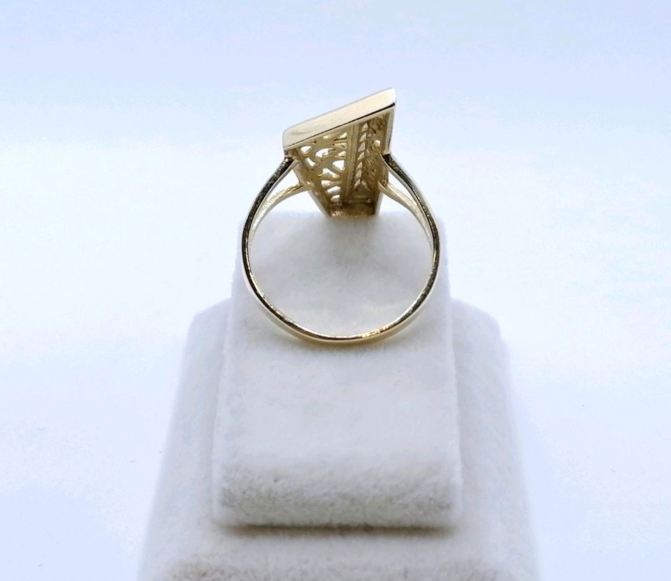 Ring Gold 585er prunkvoll mit Zirkonia Gr. 58