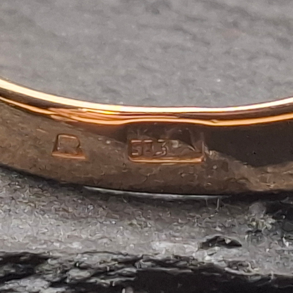 Gelbgold Damenring, 585er Gold Ring mit Zirkonia