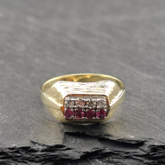 Ring Gold 585er mit Rubinen und Brillanten Gr. 50