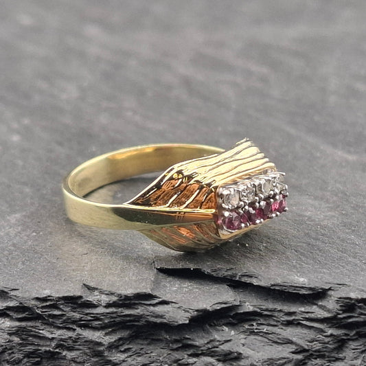 Ring Gold 585er mit Rubinen und Brillanten Gr. 50