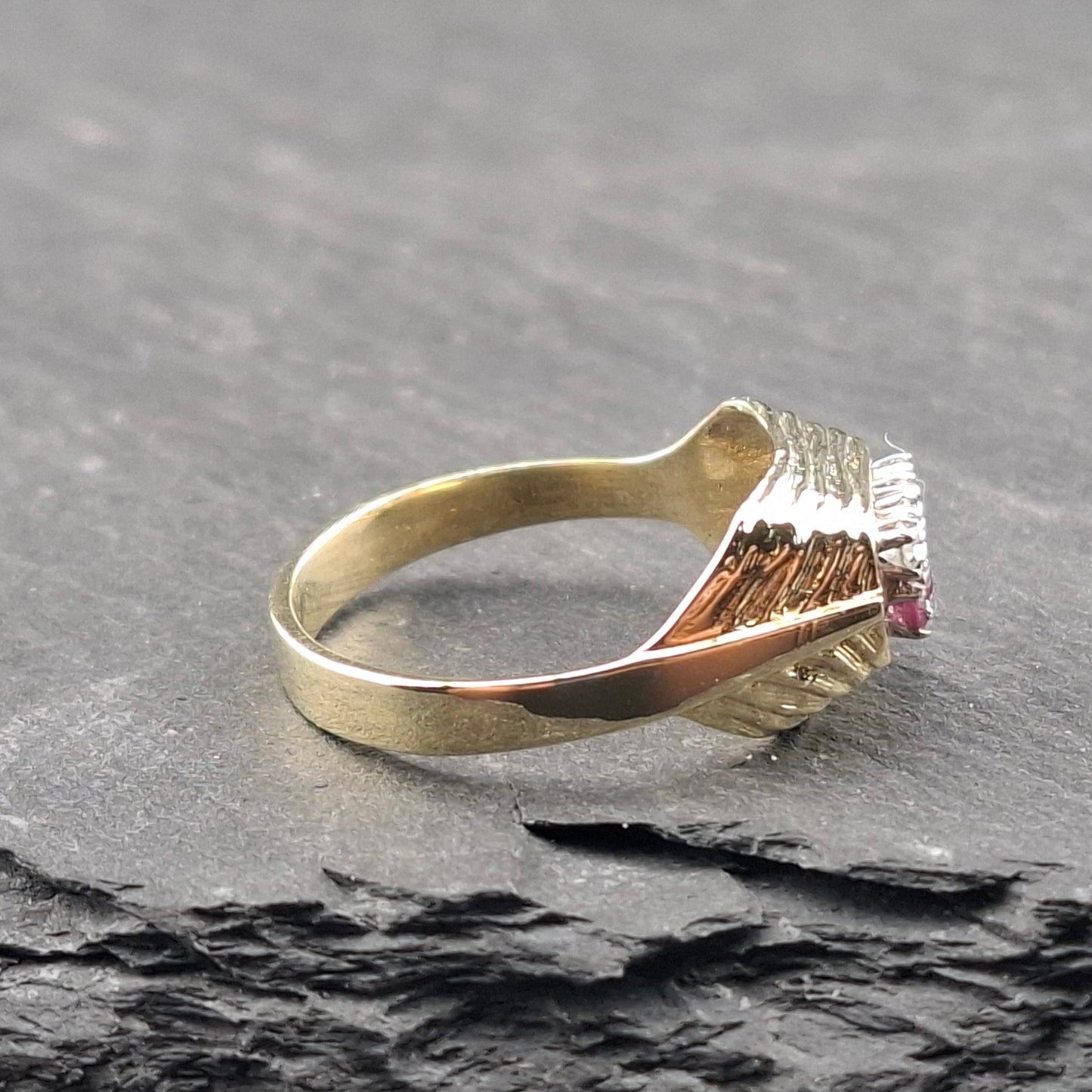 Ring Gold 585er mit Rubinen und Brillanten Gr. 50
