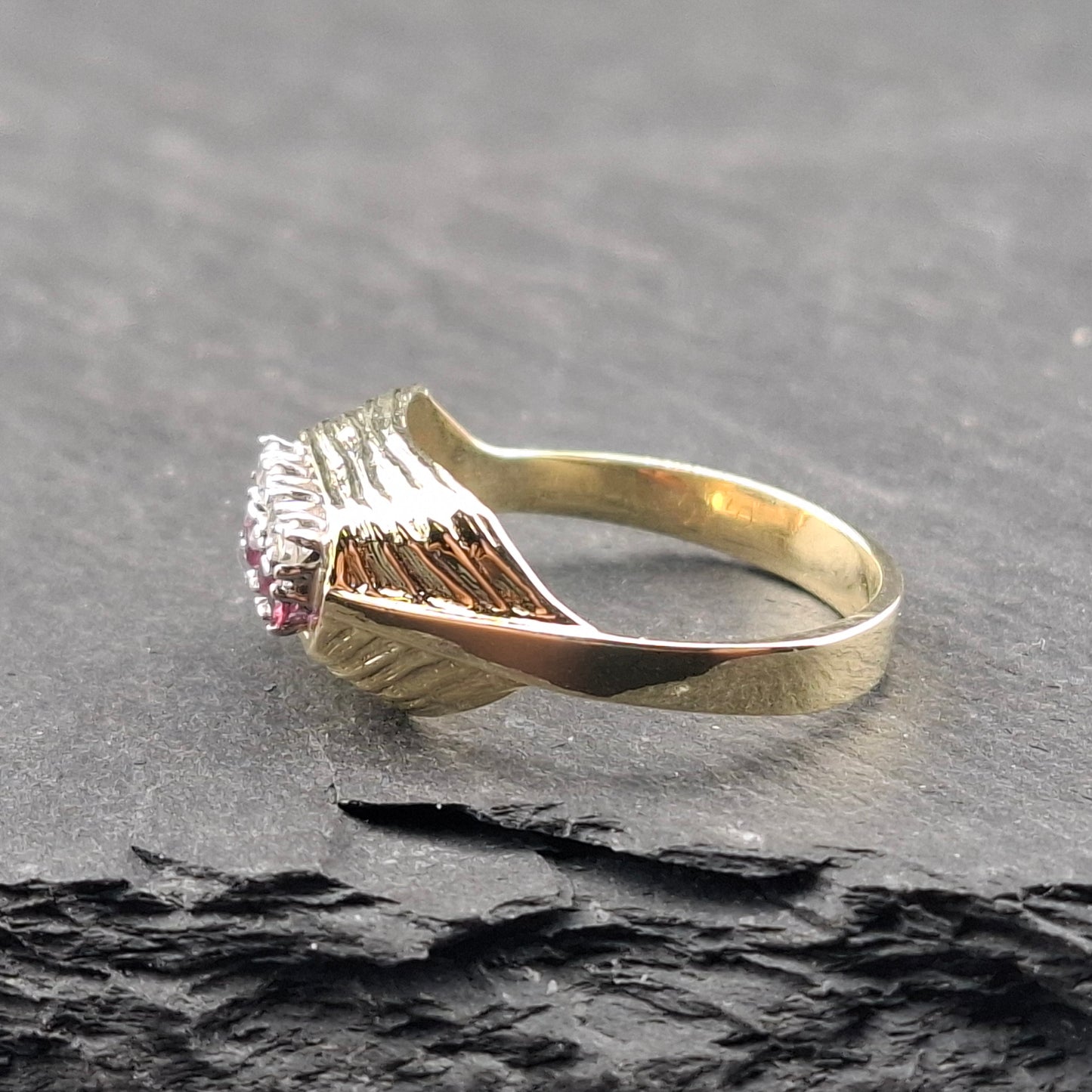 Ring Gold 585er mit Rubinen und Brillanten Gr. 50